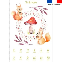 Coupon couverture mensuelle bébé personnalisée - Friends of forest