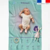 Coupon couverture mensuelle bébé personnalisée - Sirène