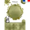 Coupon couverture mensuelle bébé personnalisée - Panda aquarelle