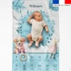 Coupon couverture mensuelle bébé personnalisée - Labrador aquarelle