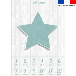Coupon couverture mensuelle bébé personnalisée - Étoile verte
