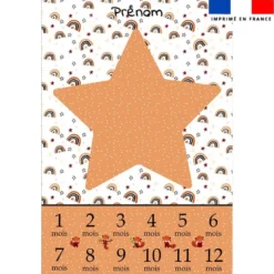 Coupon couverture mensuelle bébé personnalisée - Panda roux