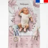 Coupon couverture mensuelle bébé personnalisée - Éléphant aquarelle