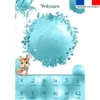 Coupon couverture mensuelle bébé personnalisée - Écureuil aquarelle