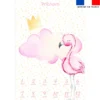 Coupon couverture mensuelle bébé personnalisée - Sweet flamant rose