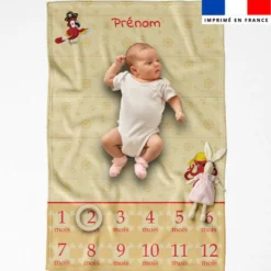 Coupon couverture mensuelle bébé personnalisée - Pirate