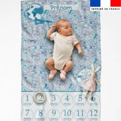 Coupon couverture mensuelle bébé personnalisée - Voyage