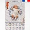 Coupon couverture mensuelle bébé personnalisée - Renard
