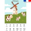 Coupon couverture mensuelle bébé personnalisée - Animaux de la ferme