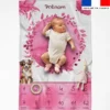 Coupon couverture mensuelle bébé personnalisée - Chien aquarelle
