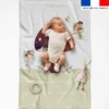Coupon couverture mensuelle bébé personnalisée - Fées et maisonnette