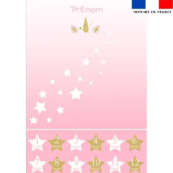Coupon couverture mensuelle bébé personnalisée - Licorne