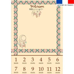 Coupon couverture mensuelle bébé personnalisée - Boho