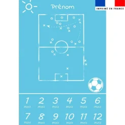 Coupon couverture mensuelle bébé personnalisée - Football