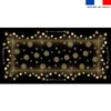 Coupon imprimé nappe de Noel rectangle noire 300x146 cm motif flocons gold