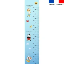 Coupon imprimé pour toise motif animaux d'été