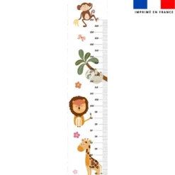 Coupon imprimé pour toise motif animaux savane