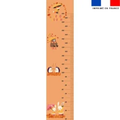 Coupon imprimé pour toise motif animaux d'automne