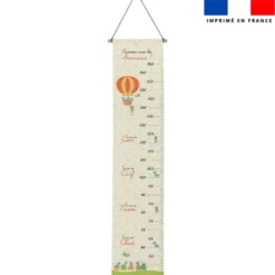 Coupon imprimé pour toise motif animaux en vacances