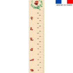 Coupon imprimé pour toise motif panda roux