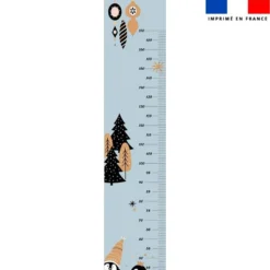 Coupon imprimé pour toise motif animaux hiver