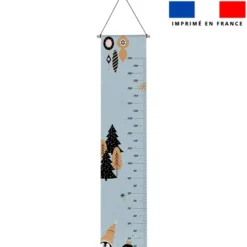Coupon imprimé pour toise motif animaux hiver