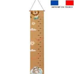 Coupon imprimé pour toise motif animaux à la plage