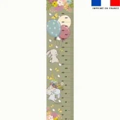 Coupon imprimé pour toise motif animaux de la clairière