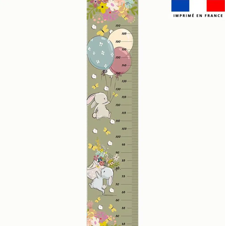 Coupon imprimé pour toise motif animaux de la clairière