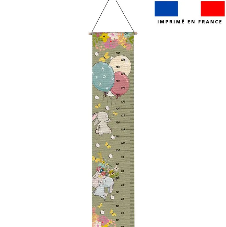 Coupon imprimé pour toise motif animaux de la clairière