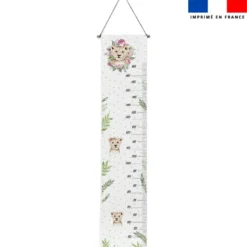 Coupon imprimé pour toise motif animaux aquarelle