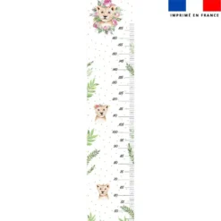 Coupon imprimé pour toise motif animaux aquarelle