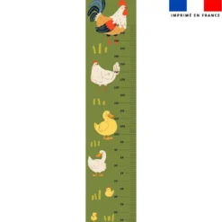Coupon imprimé pour toise motif animaux de la ferme