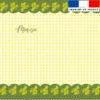 Coupon imprimé serviette de table motif vichy mimosa
