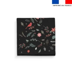 Coupon imprimé serviette de table motif sweet home noir