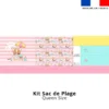 coupon - Kit couture sac cabas motif chiens summer vibes - Création Jolifox - Éponge 320 gr/m² - Queen (moyen)