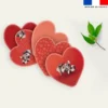 Coupon lingettes lavables coeurs motif bébé raton - Création Stillistic