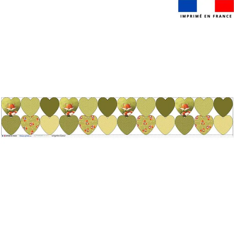 Coupon lingettes lavables coeurs motif renard noeud papillon - Création Stillistic