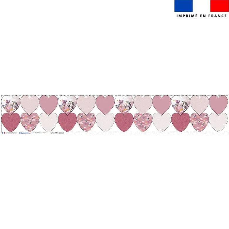 Coupon lingettes lavables coeurs motif tigre blanc - Création Stillistic