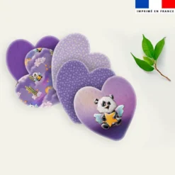 Coupon lingettes lavables coeurs motif panda ange - Création Stillistic
