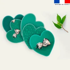 Coupon lingettes lavables coeurs motif bébé zèbre - Création Stillistic