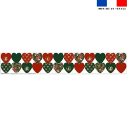 Coupon lingettes lavables coeurs motif animaux couronne et fleur de noel - Création Stillistic