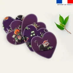 Coupon lingettes lavables coeurs motif Bal masqué Halloween - Création Stillistic