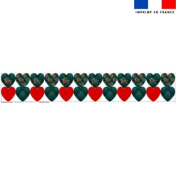 Coupon lingettes lavables coeurs motif Teckels de Noël - Création Stillistic