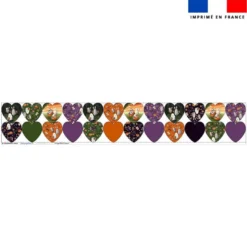 Coupon lingettes lavables coeurs motif fantômes - Création Stillistic