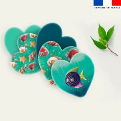 Coupon lingettes lavables coeurs motif poissons bonbons - Création Stillistic