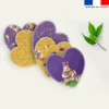 Coupon lingettes lavables coeurs motif poule et oeufs de Pâques - Création Stillistic