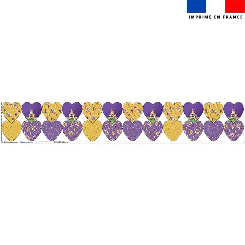 Coupon lingettes lavables coeurs motif poule et oeufs de Pâques - Création Stillistic