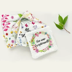 Coupon lingettes lavables + essuie-main motif Amie flowers