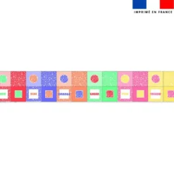 Coupon lingettes lavables motif couleurs et fleurs - Création Lili Bambou Design